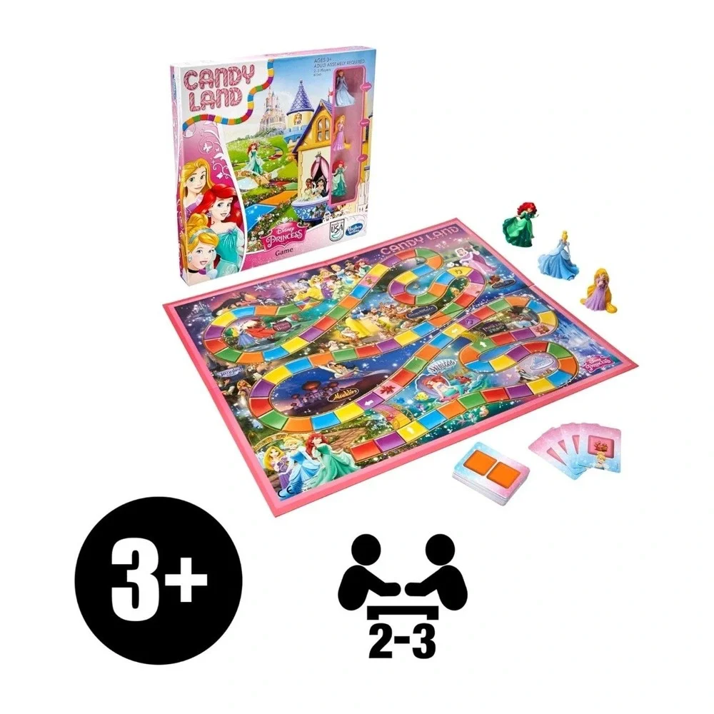 Candy Land Disney Princess Edition Board Game | Preschool Games for 2-3 Players